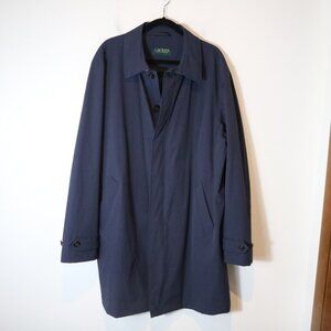 Lauren Ralph Lauren Stanza Classic Fit Dress Raincoat Mens 46L Tall Navy Blue